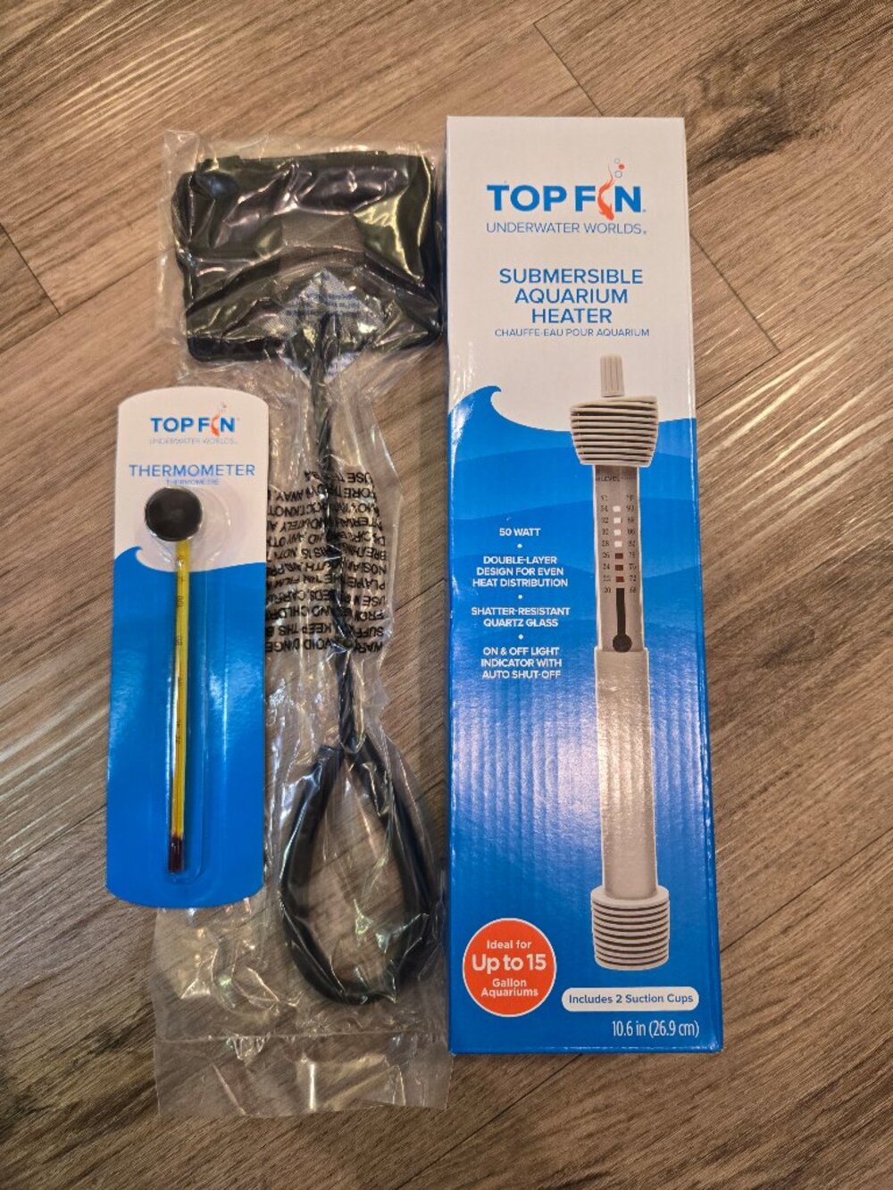 Top Fin 50 Watt Submerisable Aquarium Heater and Supplies
